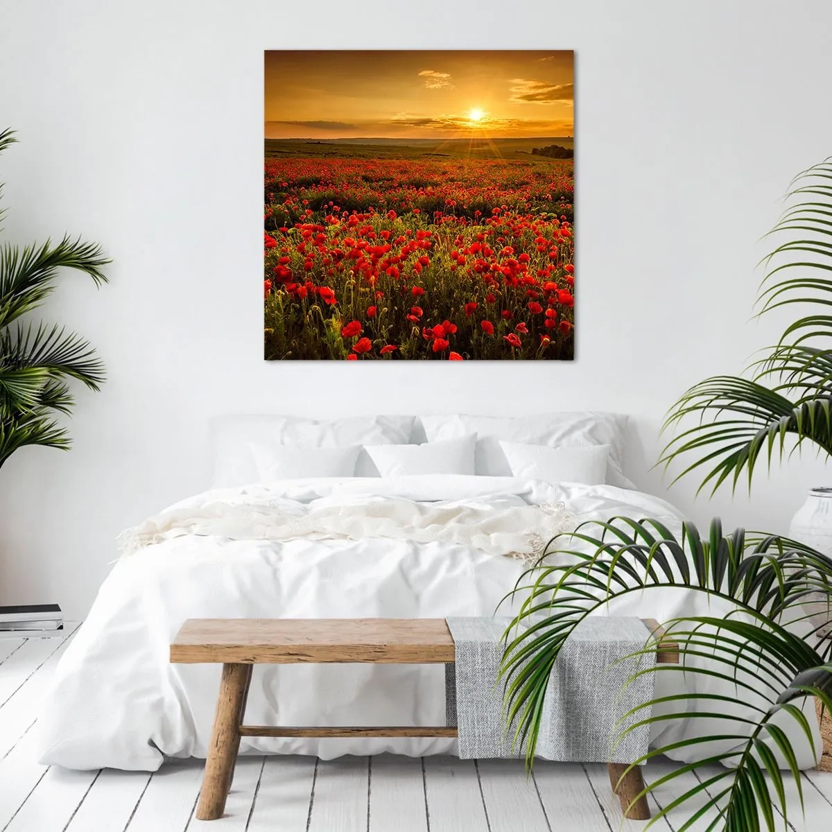 Impression sur toile - Image sur toile - Parmi les vagues des prairies bruissantes, parmi les fleurs du déluge - 60x60 cm