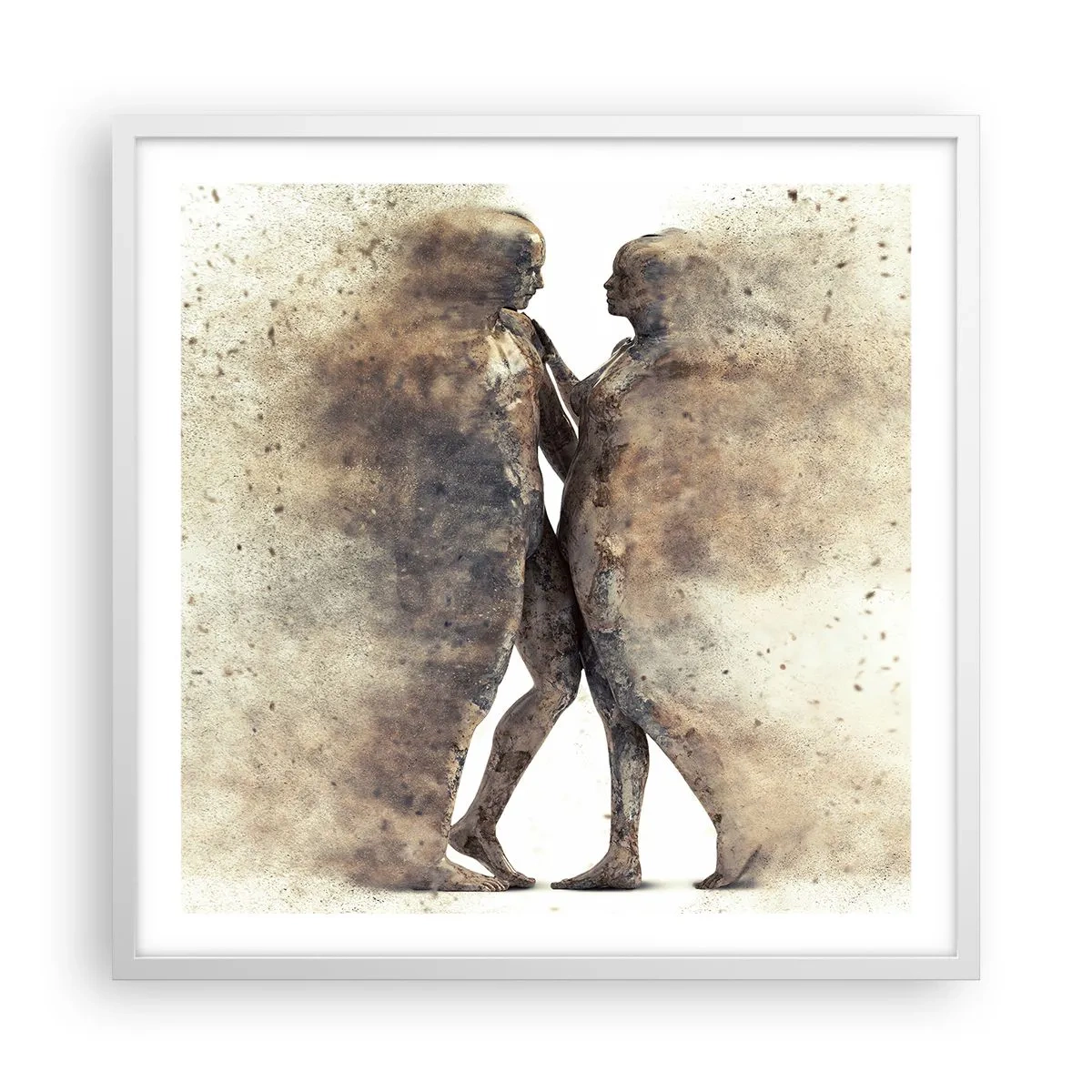 Affiche dans un cadre blanc - Poster - Ils sont sortis de la poussière pour aimer - 60x60 cm