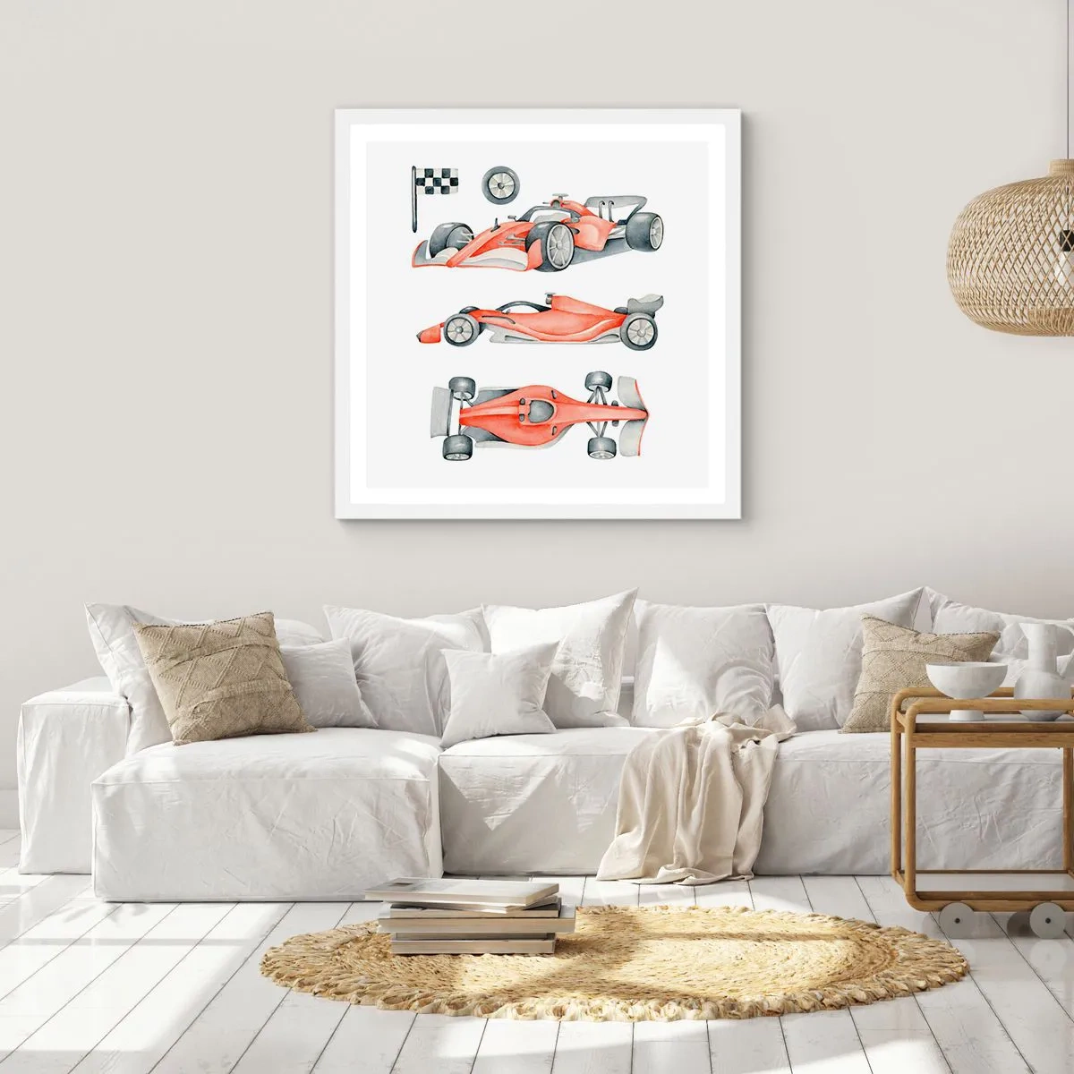 Affiche dans un cadre blanc - Poster - poursuis ton rêve - 30x30 cm