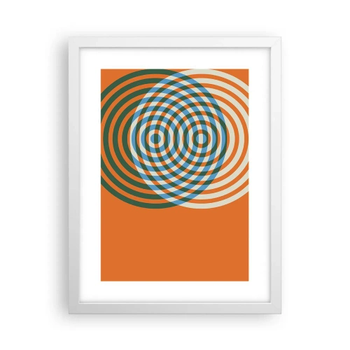 Affiche dans un cadre blanc - Poster - Variation circulaire abstraite - 30x40 cm