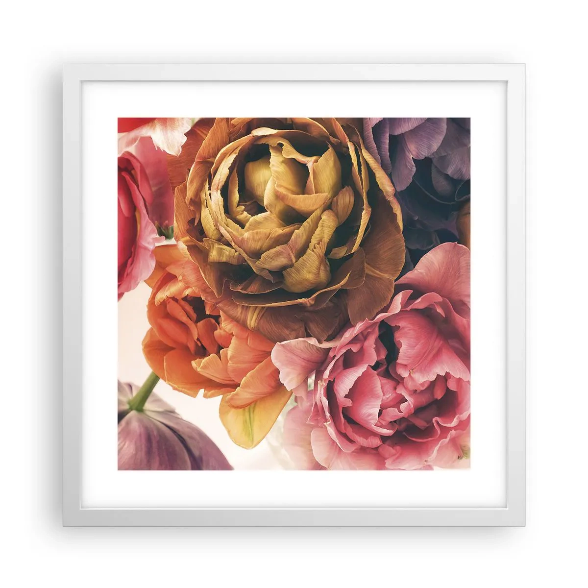 Affiche dans un cadre blanc - Poster - La fête de la vie - 40x40 cm