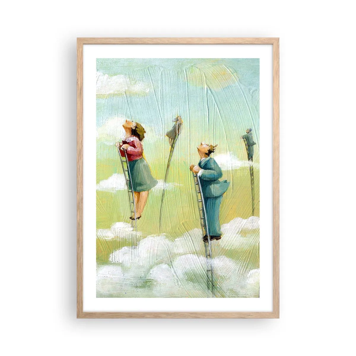 Affiche dans un chêne clair - Poster - Derrière ton rêve - 50x70 cm