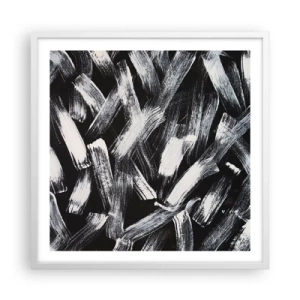 Affiche dans un cadre blanc - Poster - L'abstraction dans l'esprit industriel - 60x60 cm