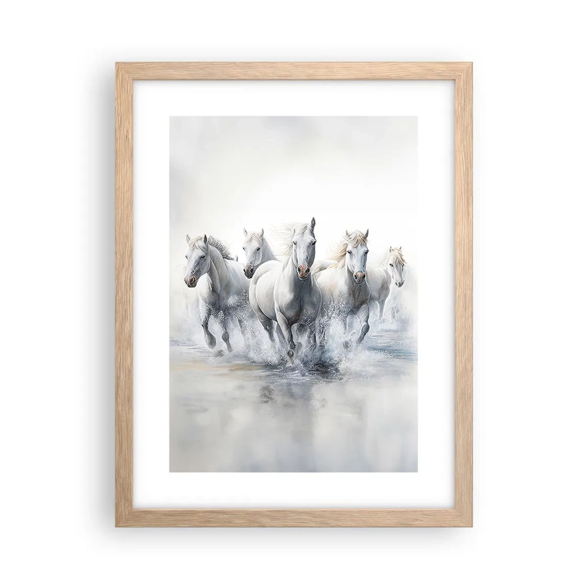 Affiche dans un chêne clair - Poster - Magie blanche - 30x40 cm