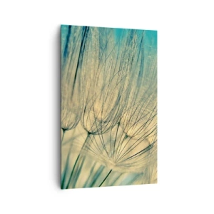 Impression sur toile - Image sur toile - Macrophotographie de pissenlits en plein jour - 80x120cm - En attente du vent - Décoration murale moderne pour le salon et la chambre ARTTOR