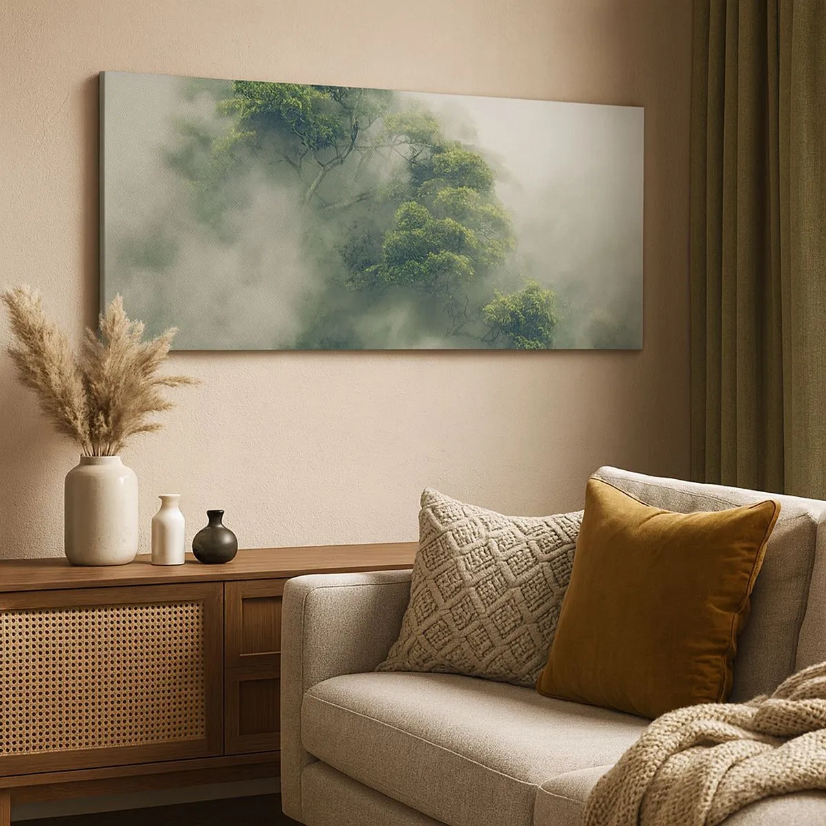 Impression sur toile - Image sur toile - Enveloppé de brouillard - 100x40 cm