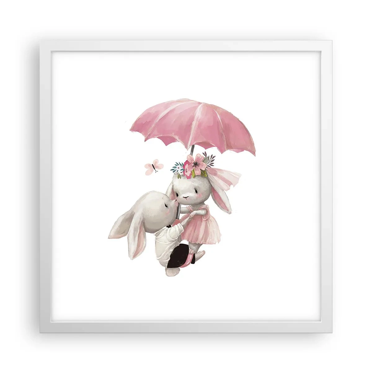 Affiche dans un cadre blanc - Poster - C'est ça l'amour - 40x40 cm