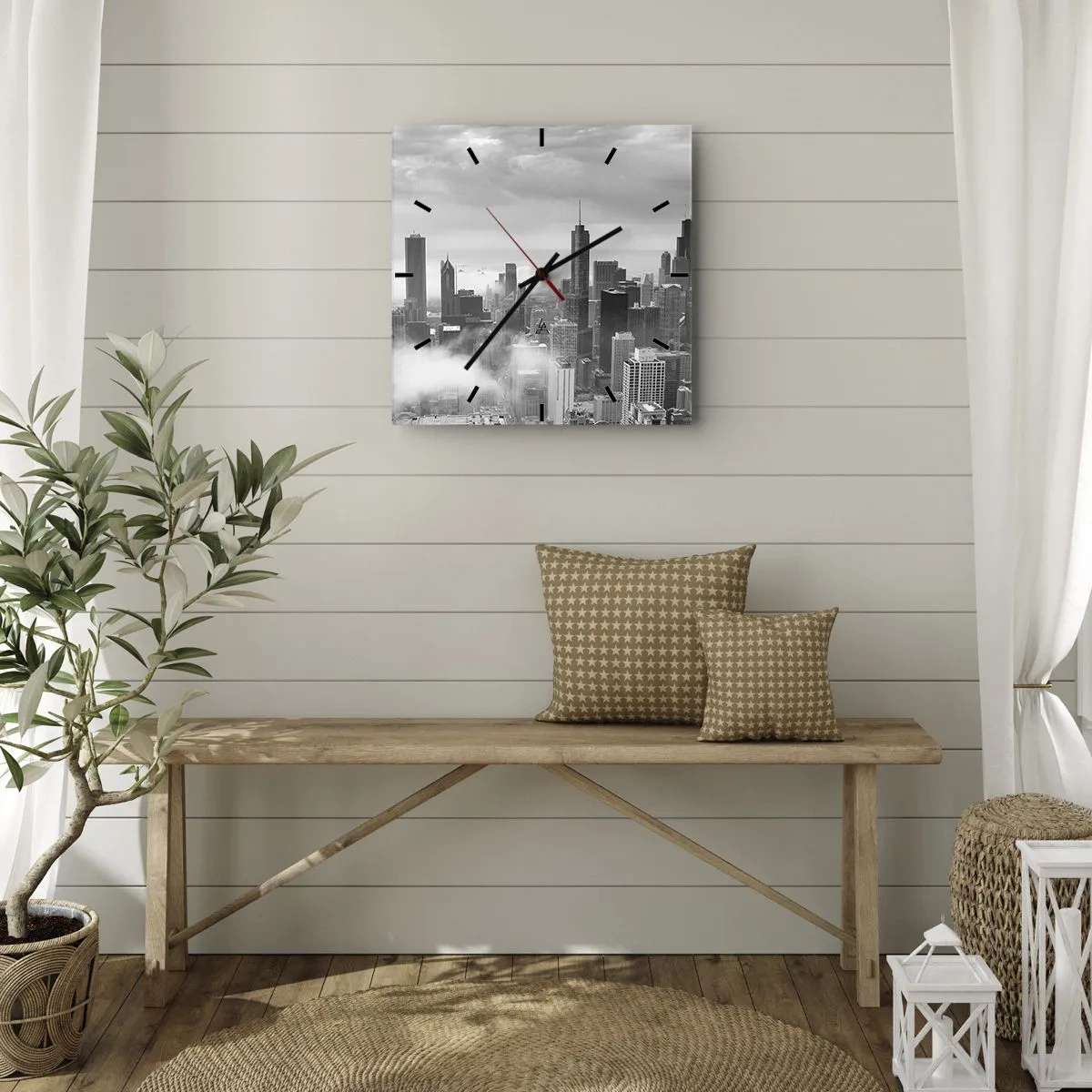 Horloge murale - Pendule murale - Paysage américain - 40x40 cm