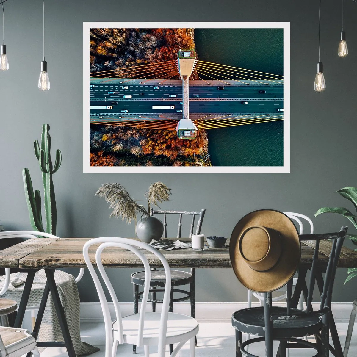 Affiche - Poster - Au dessus de l'eau et de la forêt - 40x30 cm