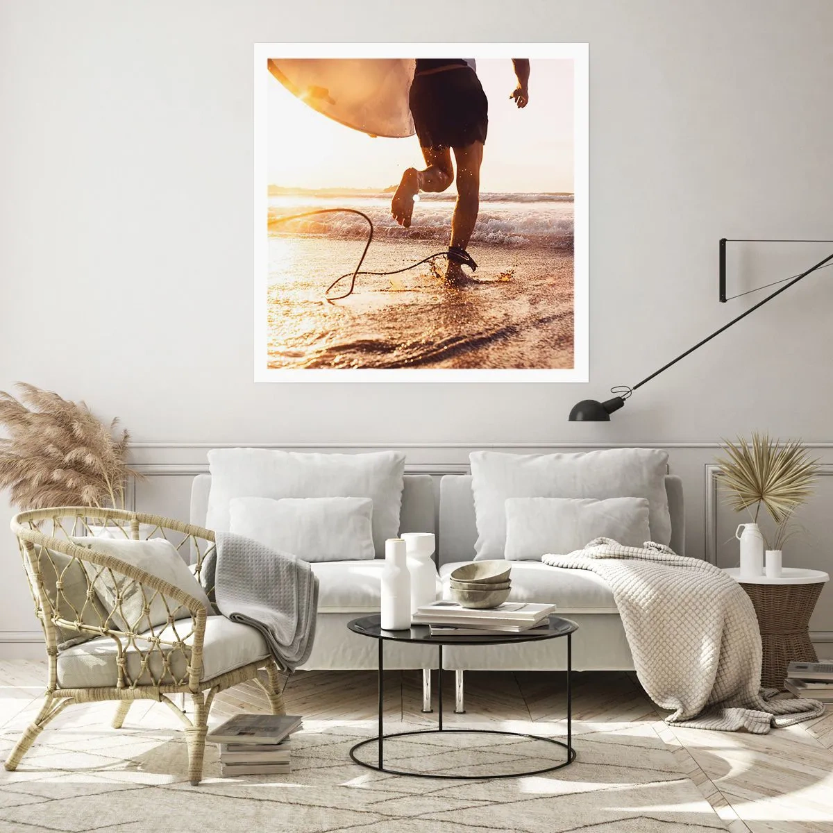 Affiche - Poster - A la rencontre des vagues - 50x50 cm