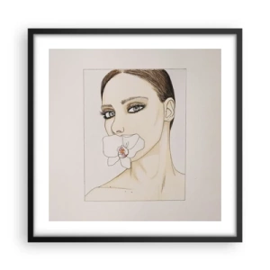 Affiche dans un cadre noir - Poster - Symbole de l'élégance et de la beauté - 50x50 cm