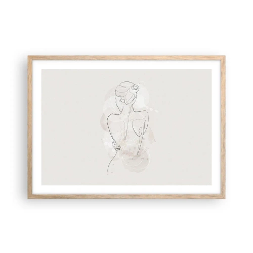 Affiche dans un chêne clair - Poster - Comme un instrument sensible - 70x50 cm