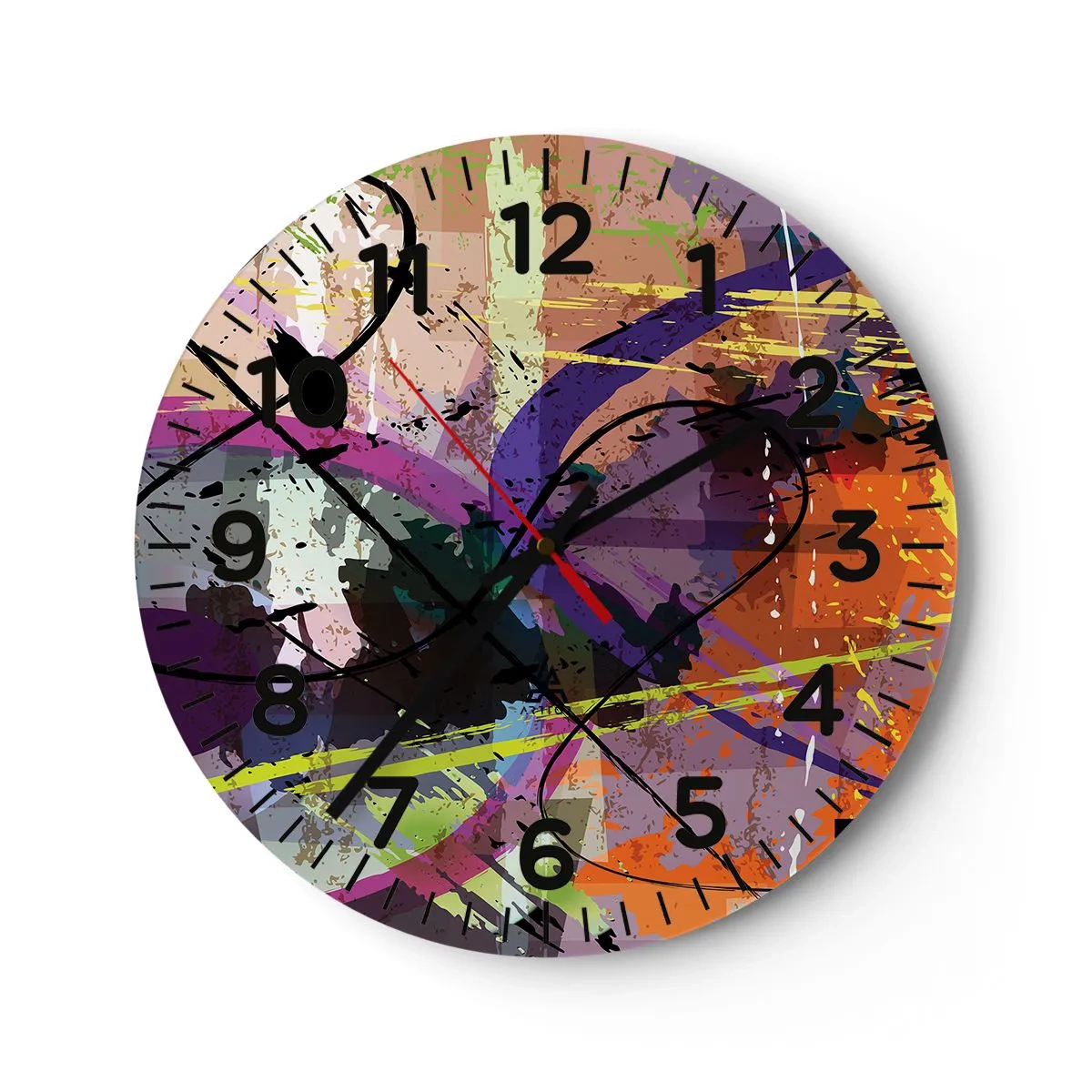 Horloge murale - Pendule murale - Vous pouvez aller tout droit ou autour - 30x30 cm