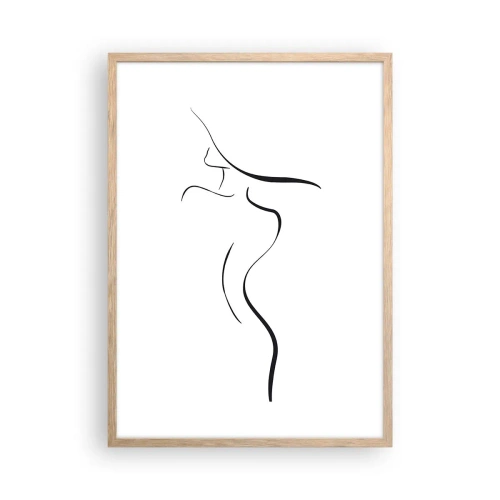 Affiche dans un chêne clair - Poster - Insaisissable comme une vague - 50x70 cm