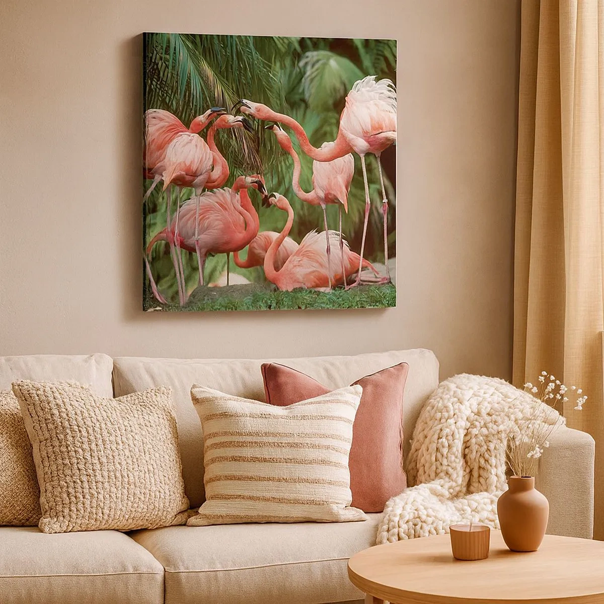 Impression sur toile - Image sur toile - Potins d'après-midi - 30x30 cm