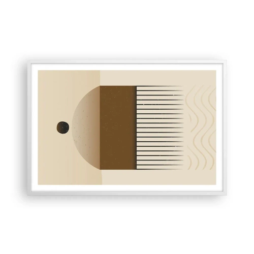 Affiche dans un cadre blanc - Poster - Différents états - 91x61 cm