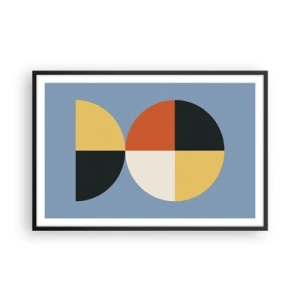 Affiche dans un cadre noir - Poster - Regarde et compte - 91x61 cm