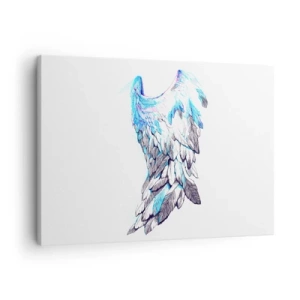 Impression sur toile - Image sur toile - Ailes d'ange délicates aux tons pastel - 70x50cm - j'ai besoin d'ailes - Décoration murale moderne pour le salon et la chambre ARTTOR