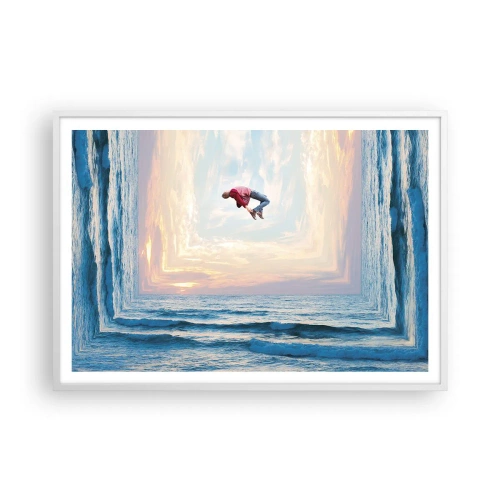 Affiche dans un cadre blanc - Poster - Vers une autre dimension - 100x70 cm