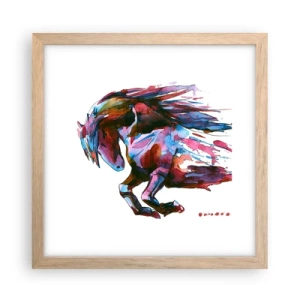 Affiche dans un chêne clair - Poster - Dans le ravissement - 30x30 cm