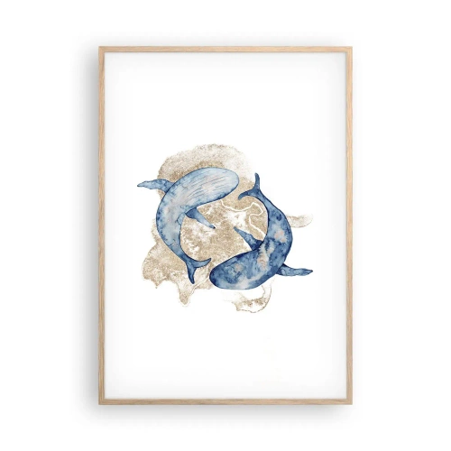 Affiche dans un chêne clair - Poster - Amis ou amoureux? - 70x100 cm