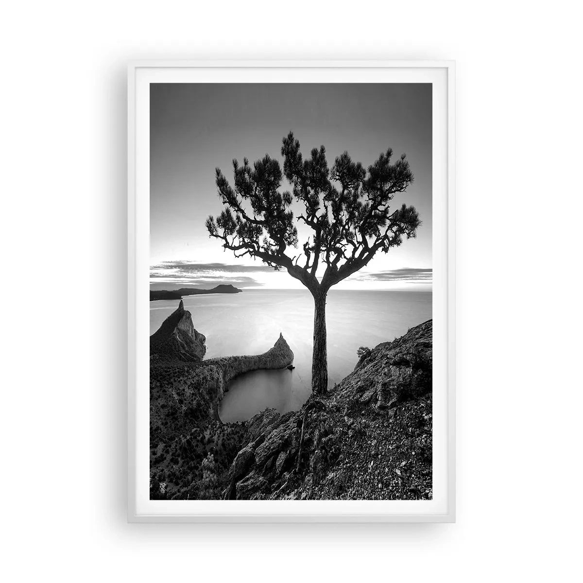 Affiche dans un cadre blanc - Poster - Paix jusqu'à l'horizon - 70x100 cm