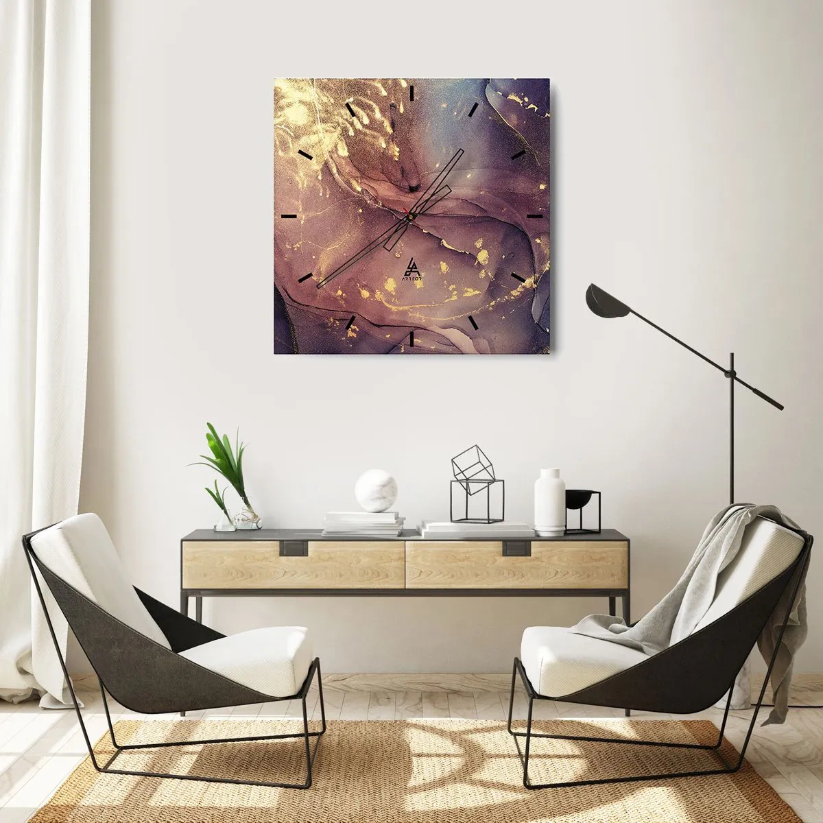 Horloge murale - Pendule murale - Matière et esprit - 40x40 cm