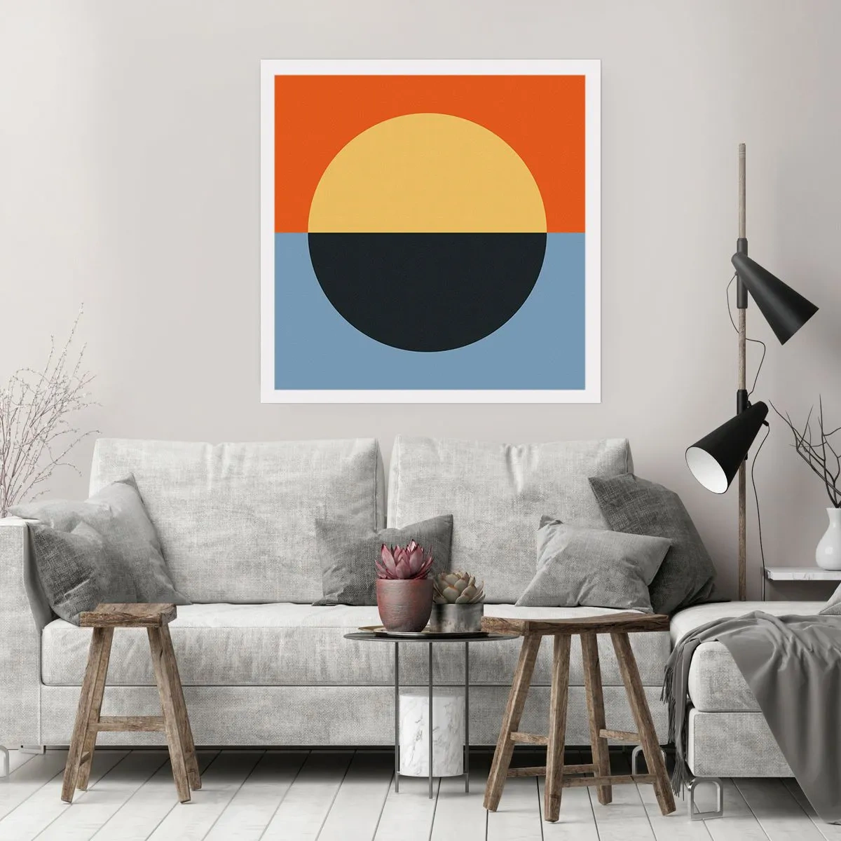 Affiche - Poster - Composition de chaleur et de fraîcheur - 40x40 cm