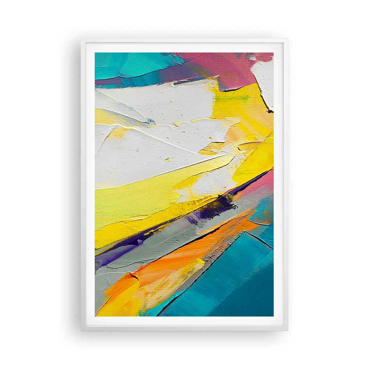 Affiche dans un cadre blanc - Poster - Anatomie du monde - 70x100 cm