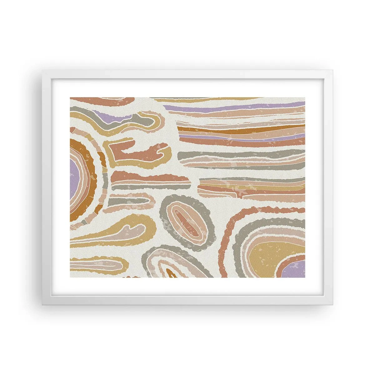Affiche dans un cadre blanc - Poster - Coupes transversales colorées - 50x40 cm