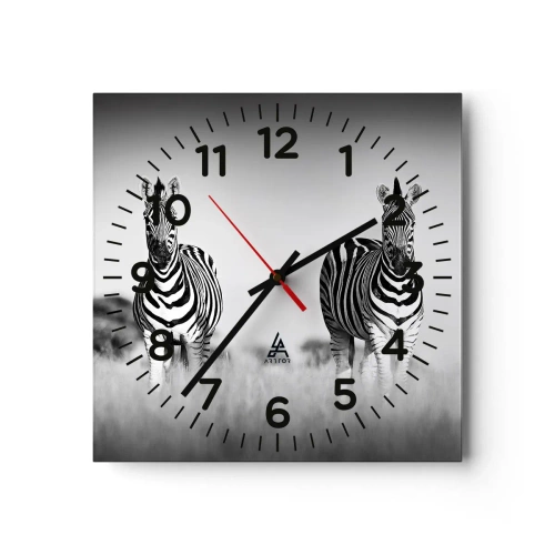 Horloge murale - Pendule murale - Le monde est bel et bien noir et blanc - 40x40 cm
