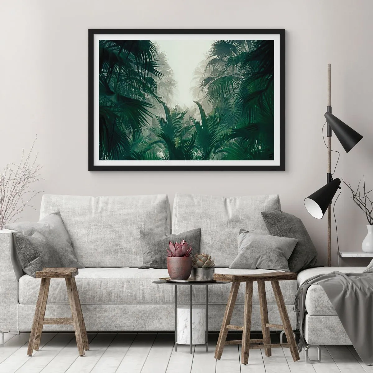 Affiche dans un cadre noir - Poster - Secret tropical - 50x40 cm