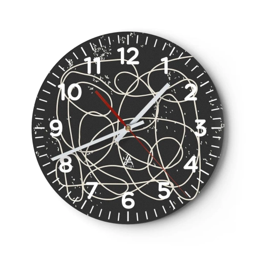 Horloge murale - Pendule murale - Errance des pensées - 40x40 cm