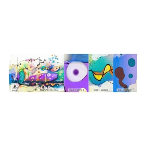 Échantillon de Papier Peint Autocollant Deluxe Sticker - Sans mots! - Abstraction, Poisson, Graphique - 100x30 cm