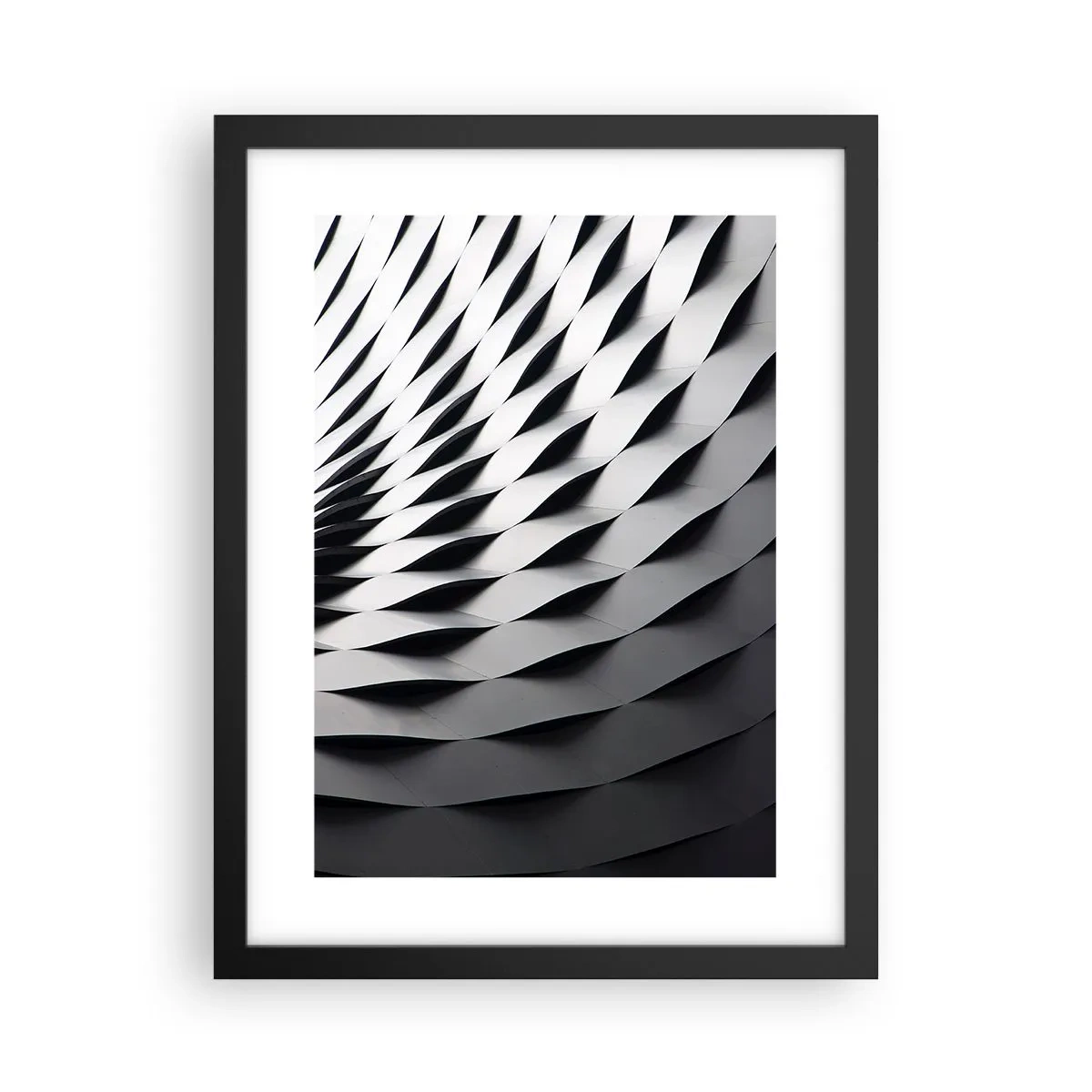 Affiche dans un cadre noir - Poster - A la surface des vagues - 30x40 cm