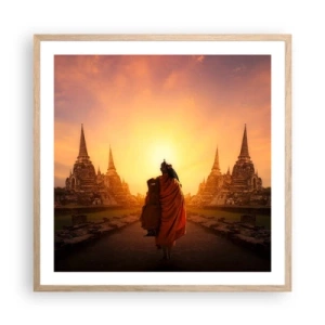 Affiche dans un chêne clair - Poster - En paix pour l'éternité - 60x60 cm