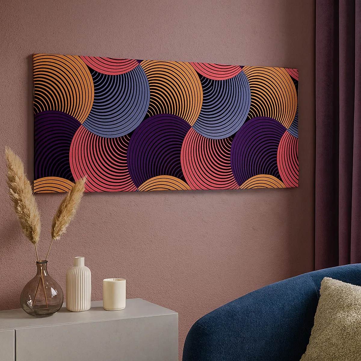 Impression sur toile - Image sur toile - Dans un rythme circulaire - 30x30 cm