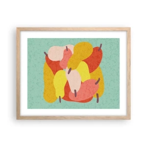 Affiche dans un chêne clair - Poster - Essayez le soleil d'été - 50x40 cm