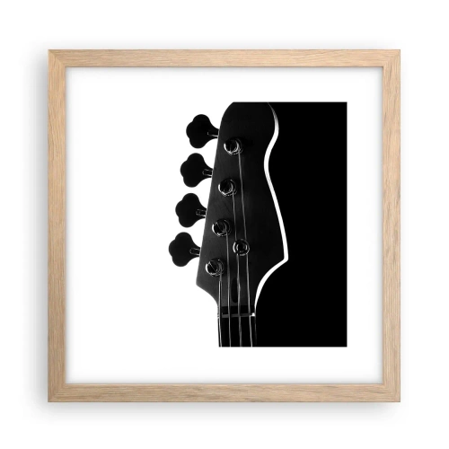 Affiche dans un chêne clair - Poster - Silence de roche - 30x30 cm