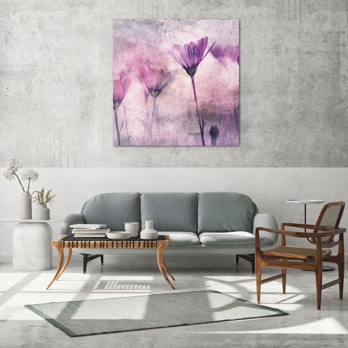 Impression sur verre - Image sur verre - Rêve de fleurs - 30x30 cm