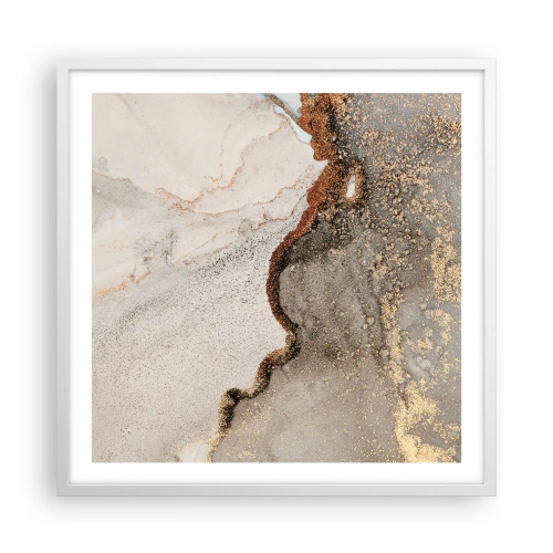 Affiche dans un cadre blanc - Poster - Aux frontières des couleurs - 60x60 cm