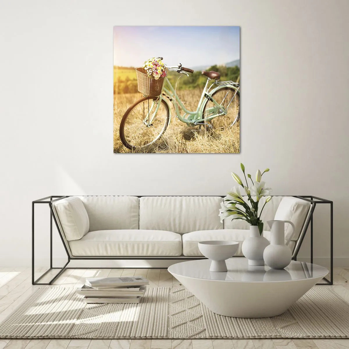 Impression sur verre - Image sur verre - Je vais rester un petit moment - 50x50 cm