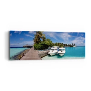 Impression sur toile - Image sur toile - Et cependant, le paradis existe bien - 90x30 cm