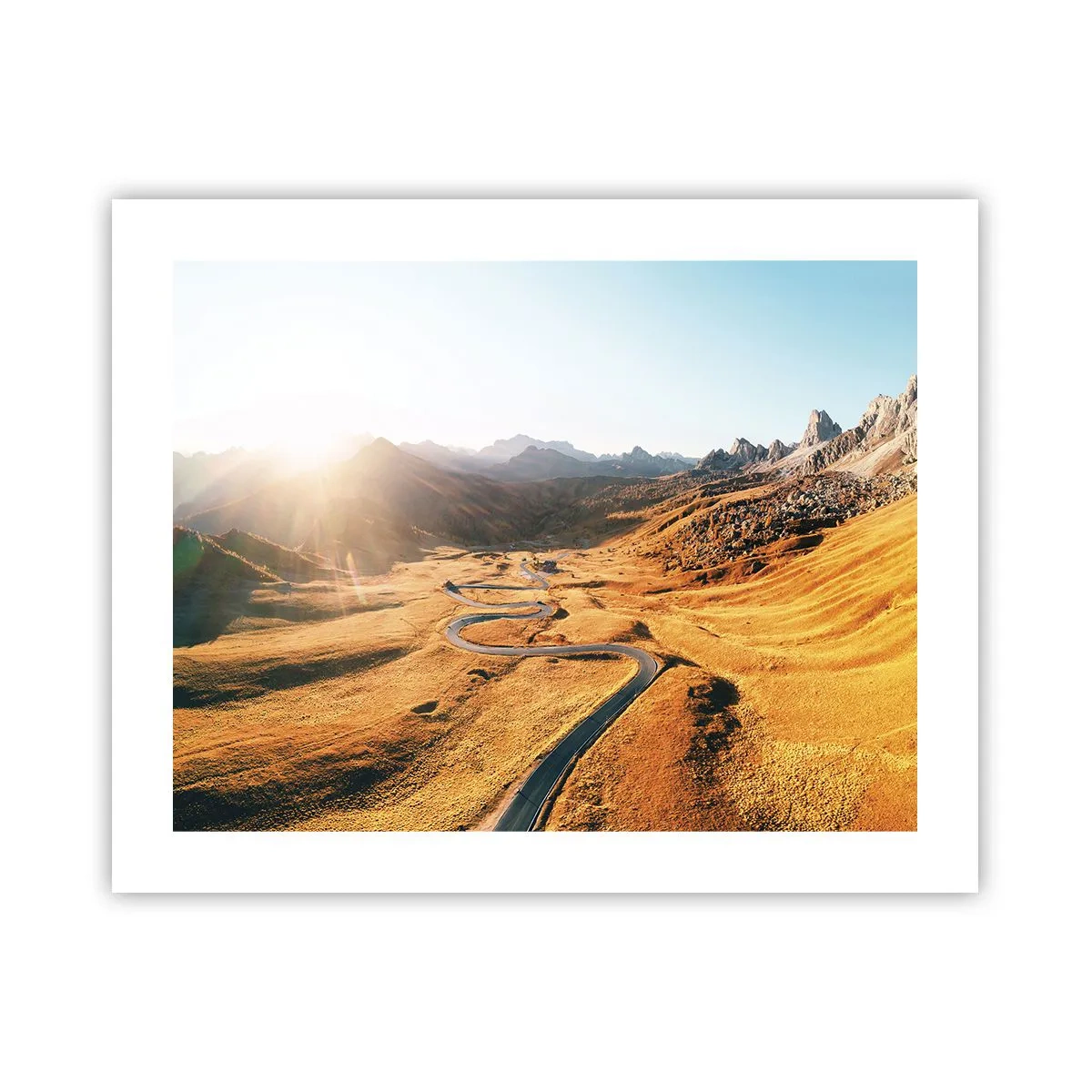 Affiche - Poster - Dans une vallée dorée - 50x40 cm