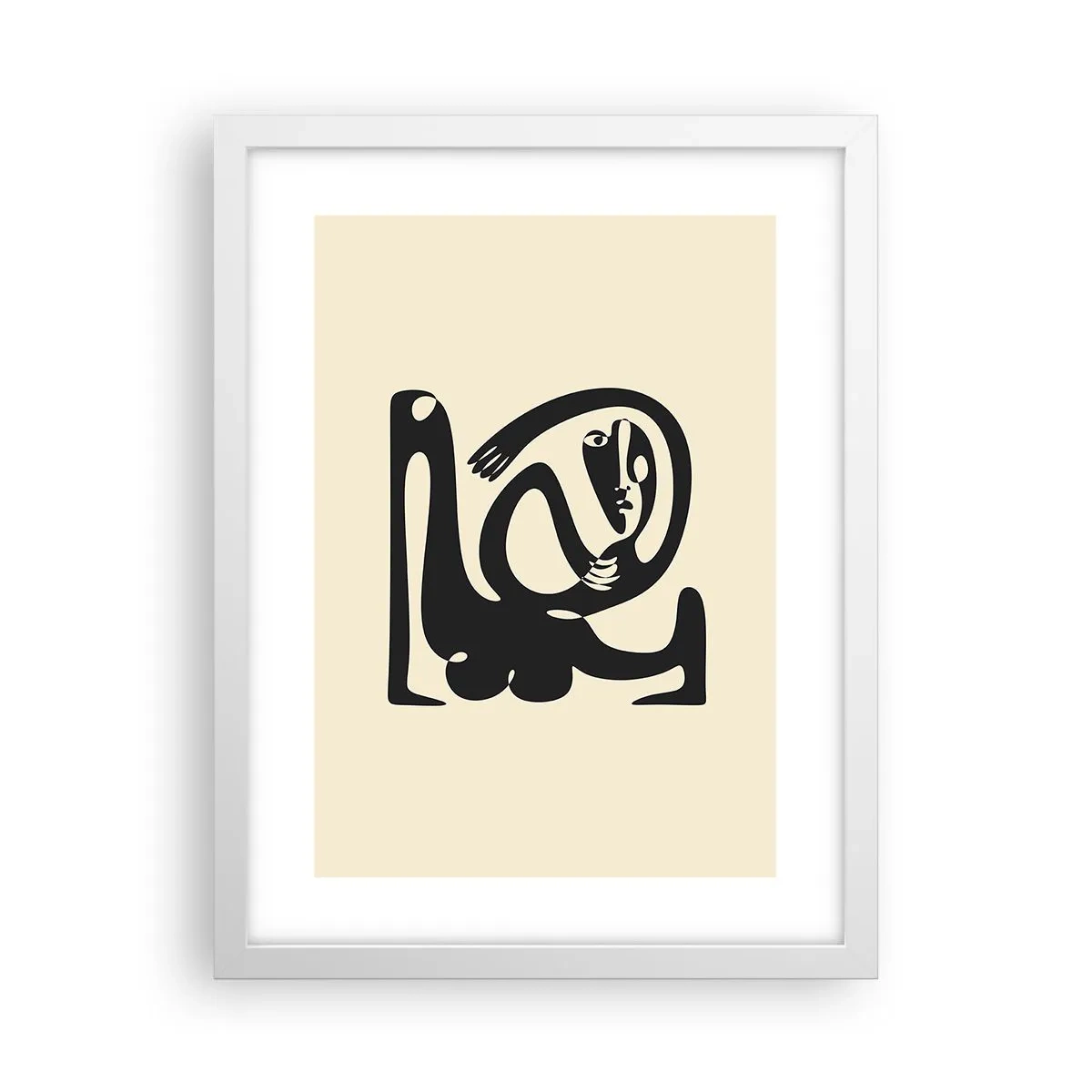 Affiche dans un cadre blanc - Poster - Presque du Picasso - 30x40 cm