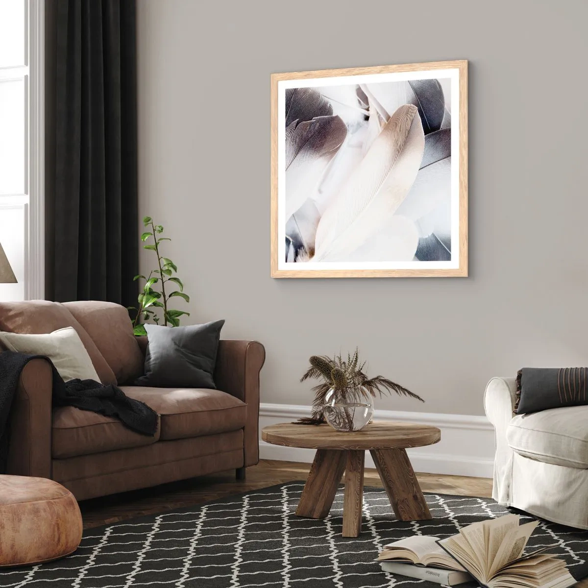 Affiche dans un chêne clair - Poster - Presque angélique - 50x50 cm