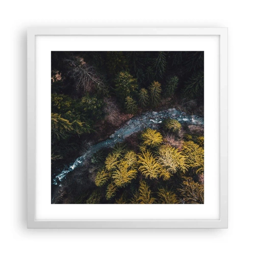 Affiche dans un cadre blanc - Poster - De plus en plus vite - 40x40 cm