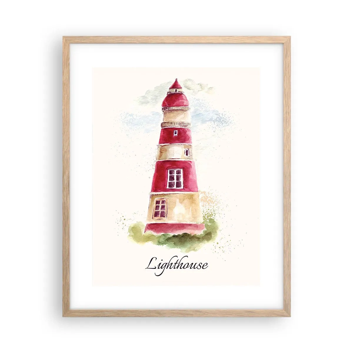 Affiche dans un chêne clair - Poster - Il y a toujours beau temps autour - 40x50 cm