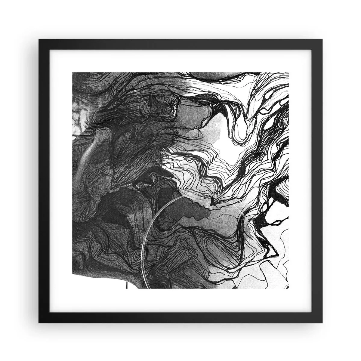 Affiche dans un cadre noir - Poster - Emmêlé dans les rêves - 40x40 cm