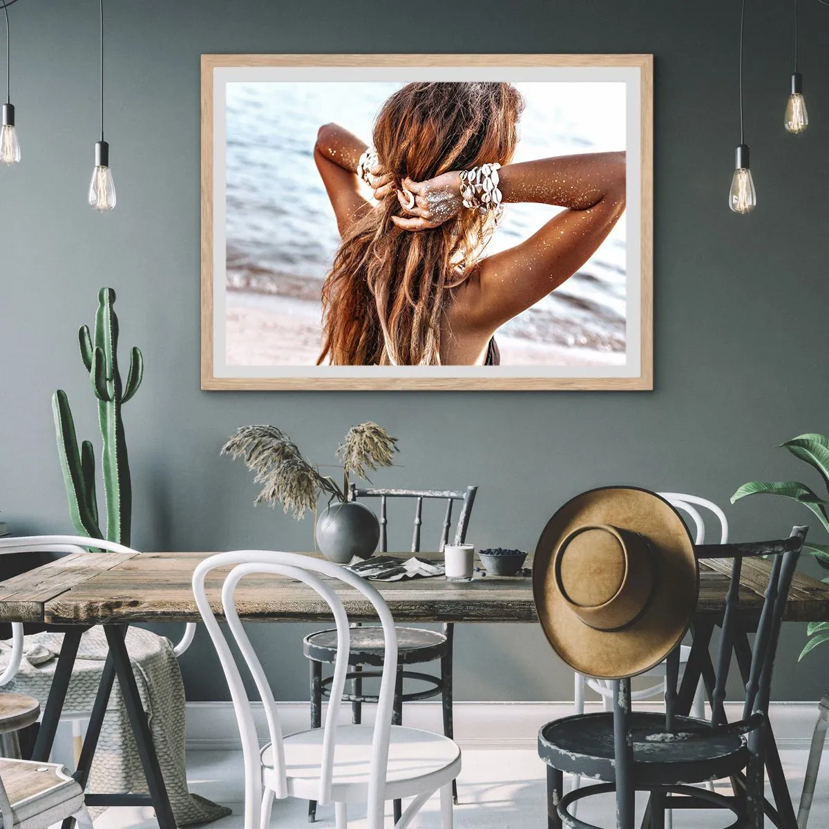 Affiche dans un chêne clair - Poster - La soeur de l'eau et du soleil - 40x30 cm